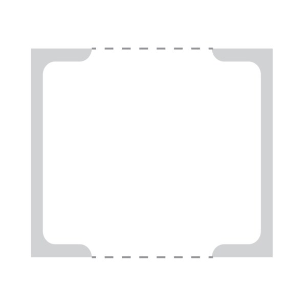Intravenous Bag Labels, Thermal Double Notched 3" x 3" White